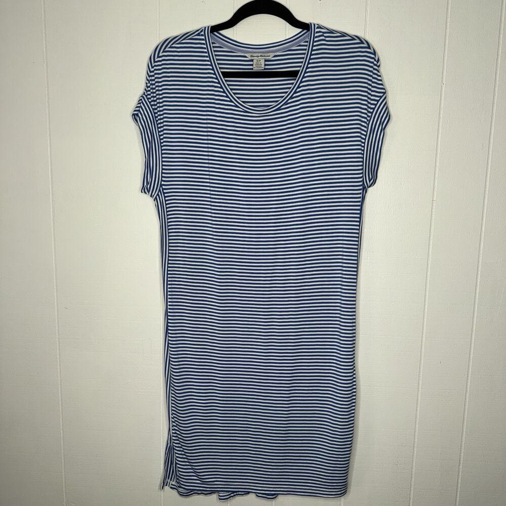 Tommy Bahama Women’s Sport Cassia T Shirt Dress Blue Stripe Size Small